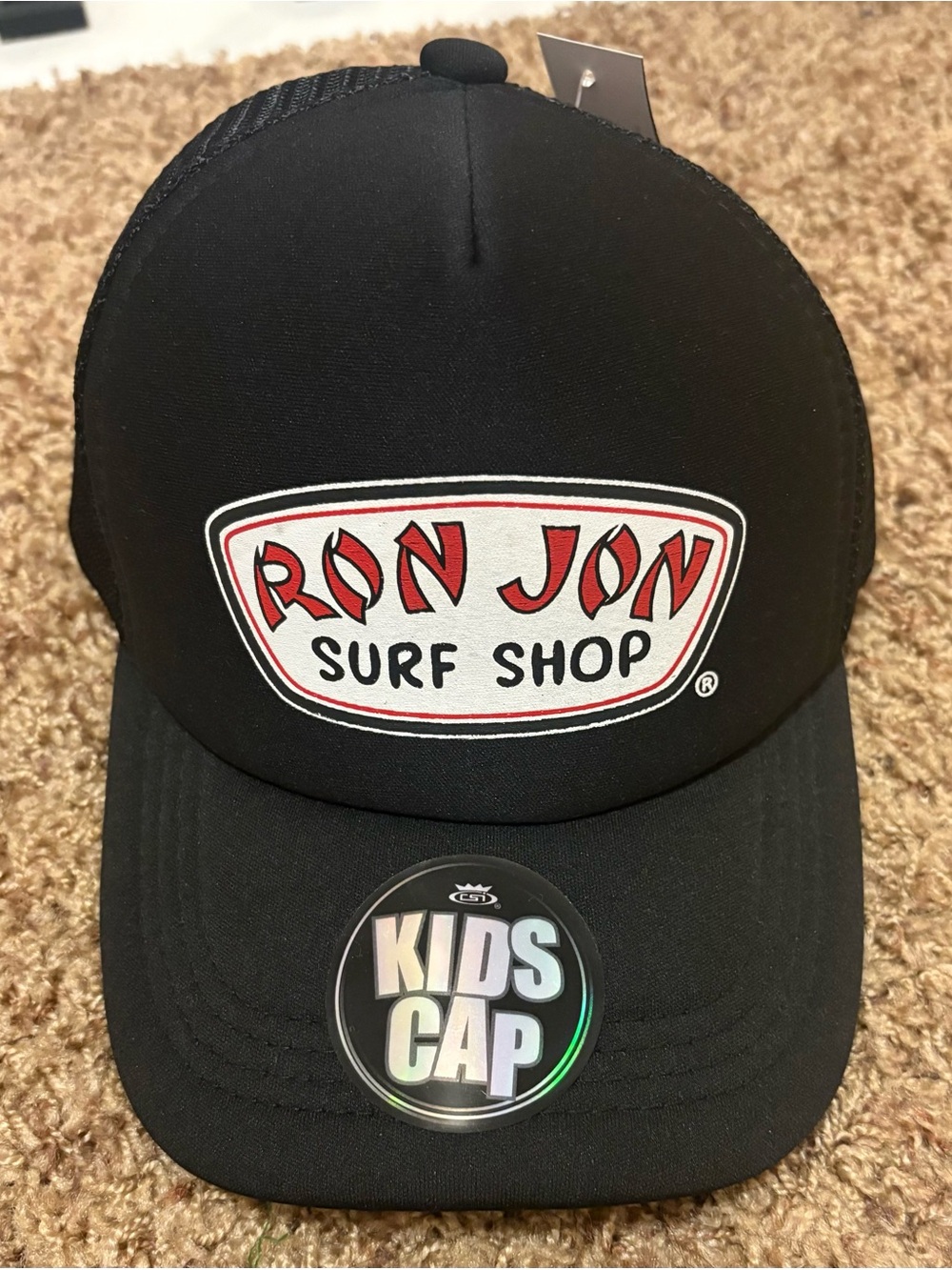 Ron‎ Jon Surf Shop Kids Logo Trucker Hat SnapBack Black NWT